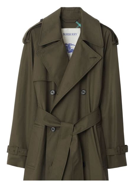 burberry london marystow double breasted trench coat size 4|Long Gabardine Castleford Trench Coat in Otter .